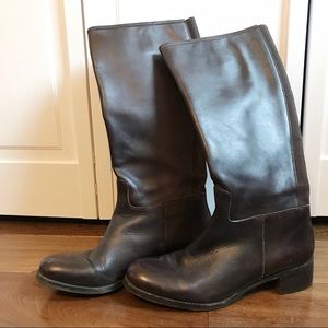 Dark brown banana republic riding boots